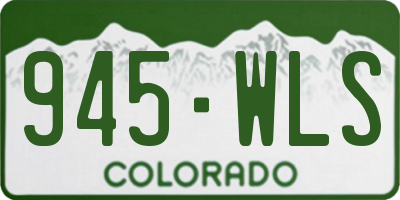 CO license plate 945WLS