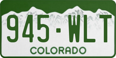 CO license plate 945WLT