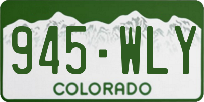 CO license plate 945WLY