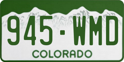CO license plate 945WMD