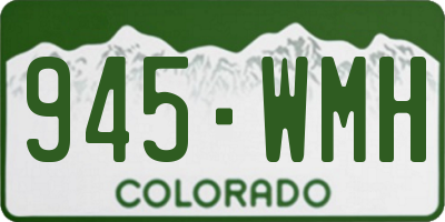 CO license plate 945WMH