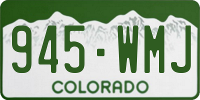 CO license plate 945WMJ