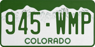 CO license plate 945WMP