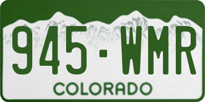 CO license plate 945WMR