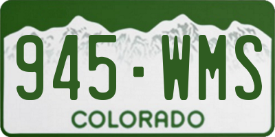 CO license plate 945WMS
