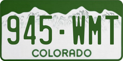 CO license plate 945WMT