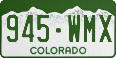 CO license plate 945WMX