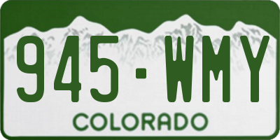 CO license plate 945WMY