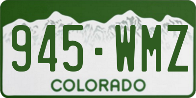 CO license plate 945WMZ
