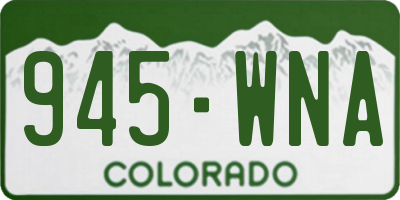 CO license plate 945WNA