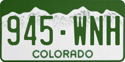 CO license plate 945WNH