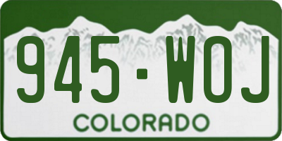 CO license plate 945WOJ
