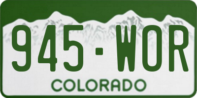CO license plate 945WOR