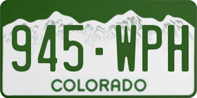 CO license plate 945WPH