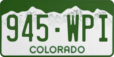 CO license plate 945WPI