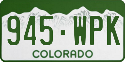 CO license plate 945WPK