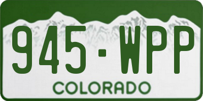 CO license plate 945WPP