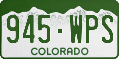 CO license plate 945WPS