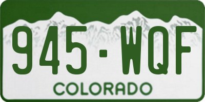 CO license plate 945WQF