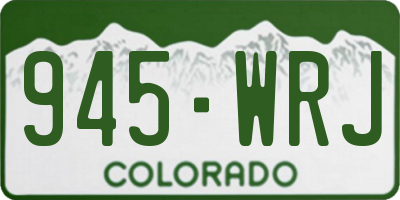 CO license plate 945WRJ