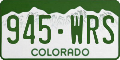 CO license plate 945WRS