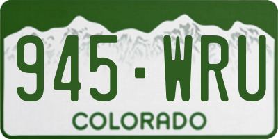 CO license plate 945WRU