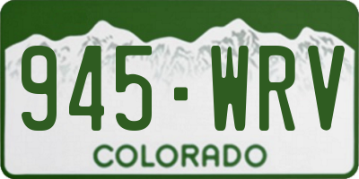 CO license plate 945WRV