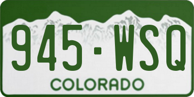 CO license plate 945WSQ