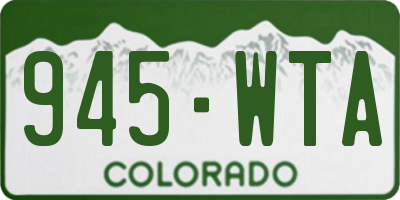 CO license plate 945WTA