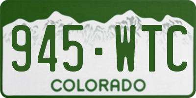 CO license plate 945WTC