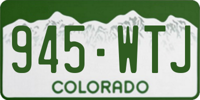 CO license plate 945WTJ
