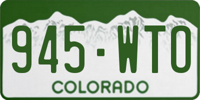 CO license plate 945WTO
