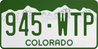 CO license plate 945WTP