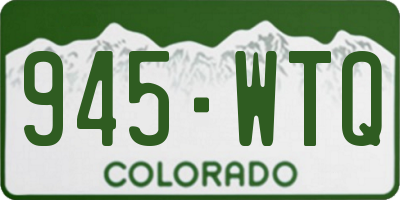 CO license plate 945WTQ
