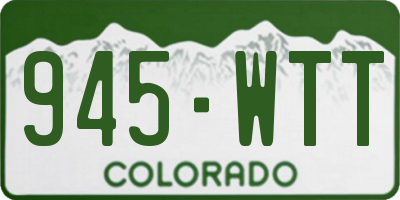 CO license plate 945WTT