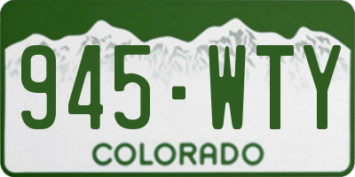 CO license plate 945WTY