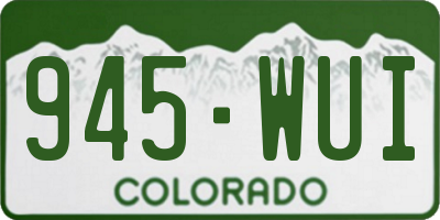 CO license plate 945WUI