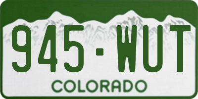 CO license plate 945WUT
