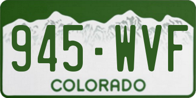 CO license plate 945WVF