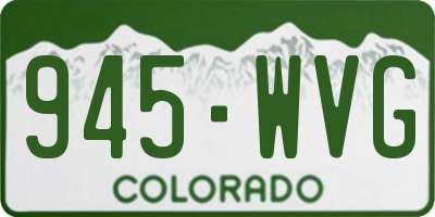 CO license plate 945WVG
