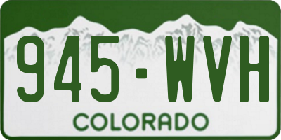 CO license plate 945WVH