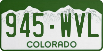 CO license plate 945WVL