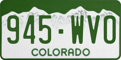 CO license plate 945WVO