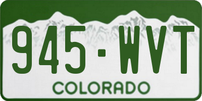 CO license plate 945WVT