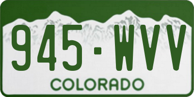 CO license plate 945WVV