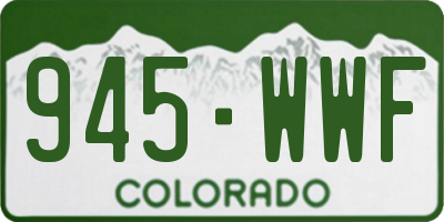 CO license plate 945WWF