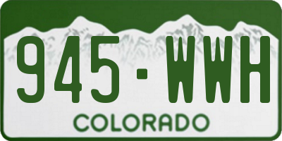 CO license plate 945WWH