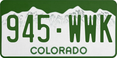 CO license plate 945WWK