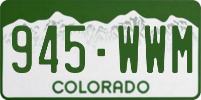 CO license plate 945WWM