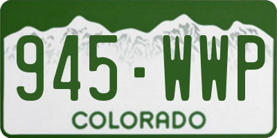 CO license plate 945WWP